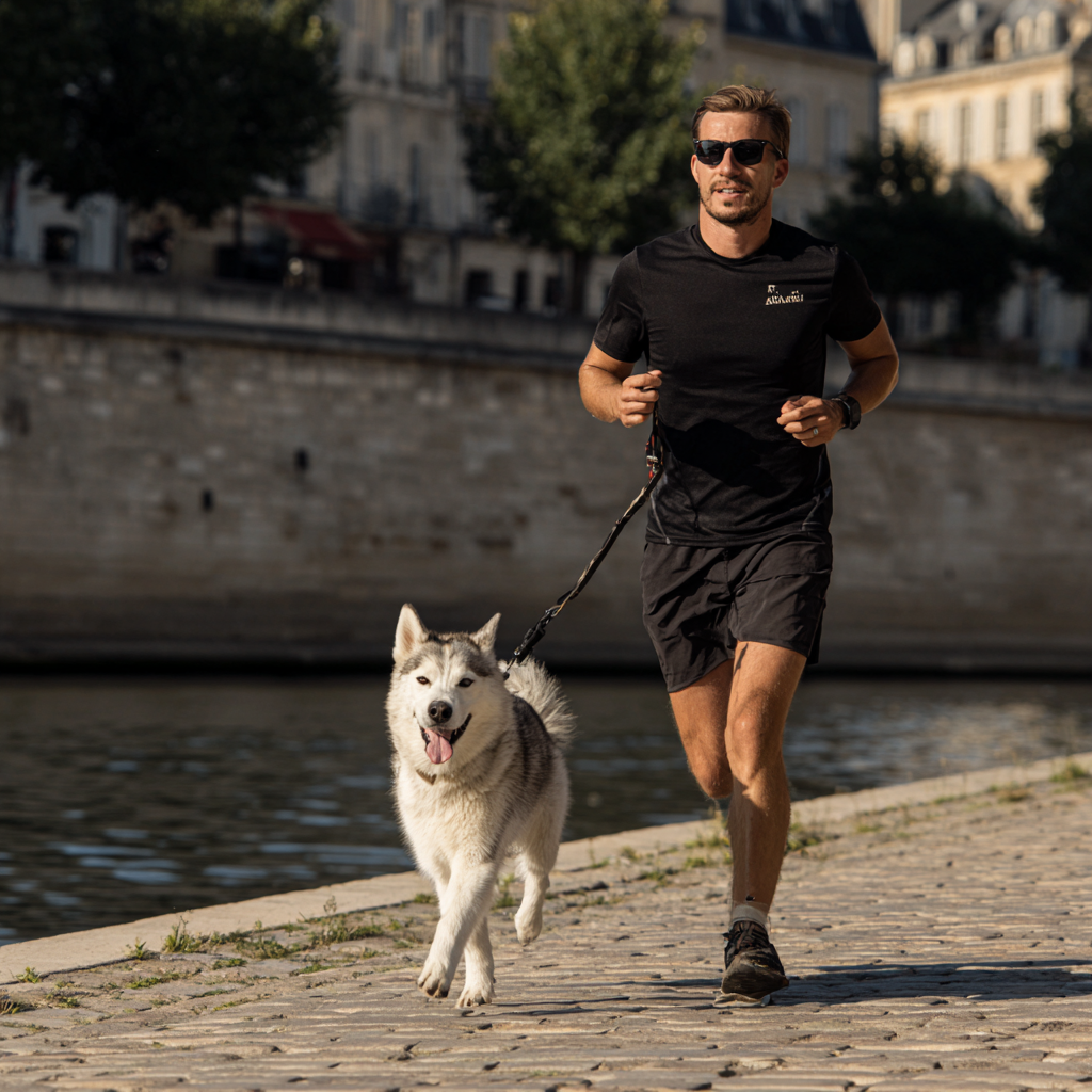 laisse pour courir avec son chien
