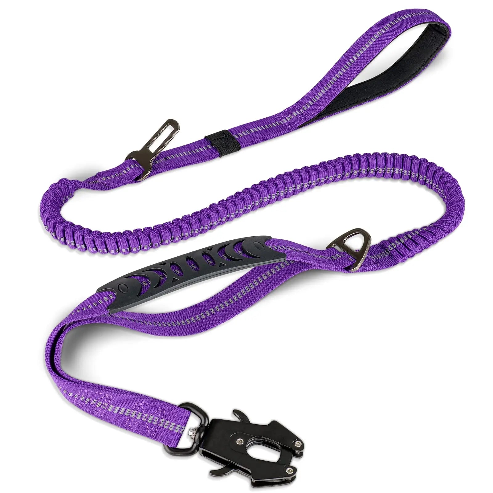 ceinture de securite laisse elastique attache solide violet