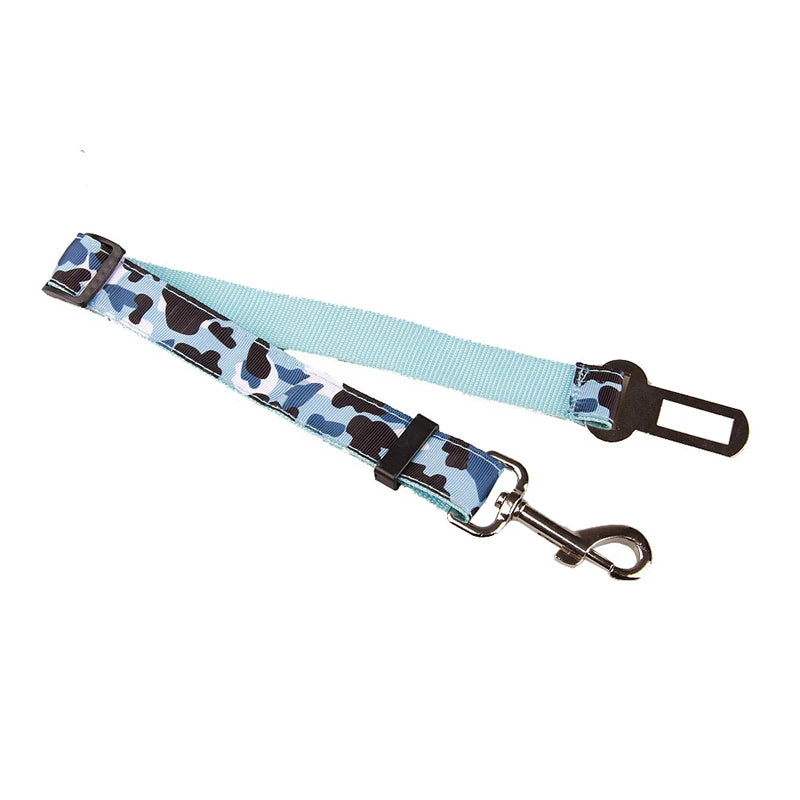 ceinture de securite reglable camouflage bleu ciel