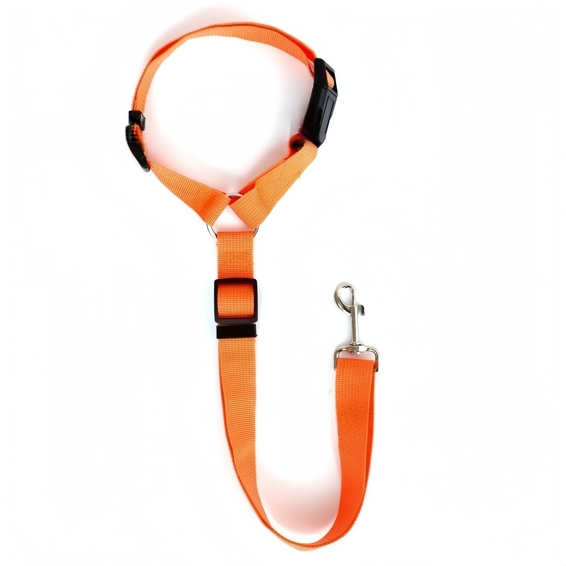 ceinture de securite reglable nylon orange