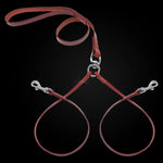 laisse double pour chien en cuir - Vignette | laisse pour chien. fr