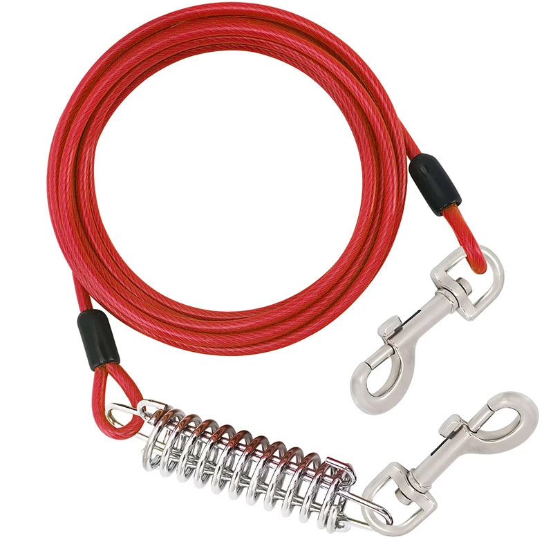 laisse cable amortisseur rouge
