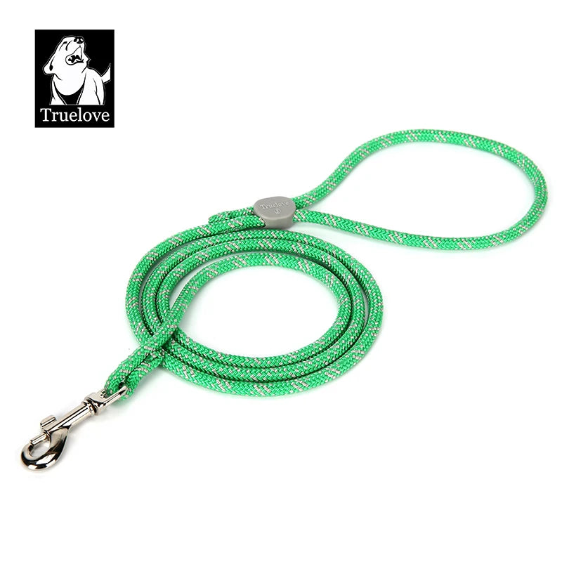 laisse corde 1,20m reflechissante vert clair