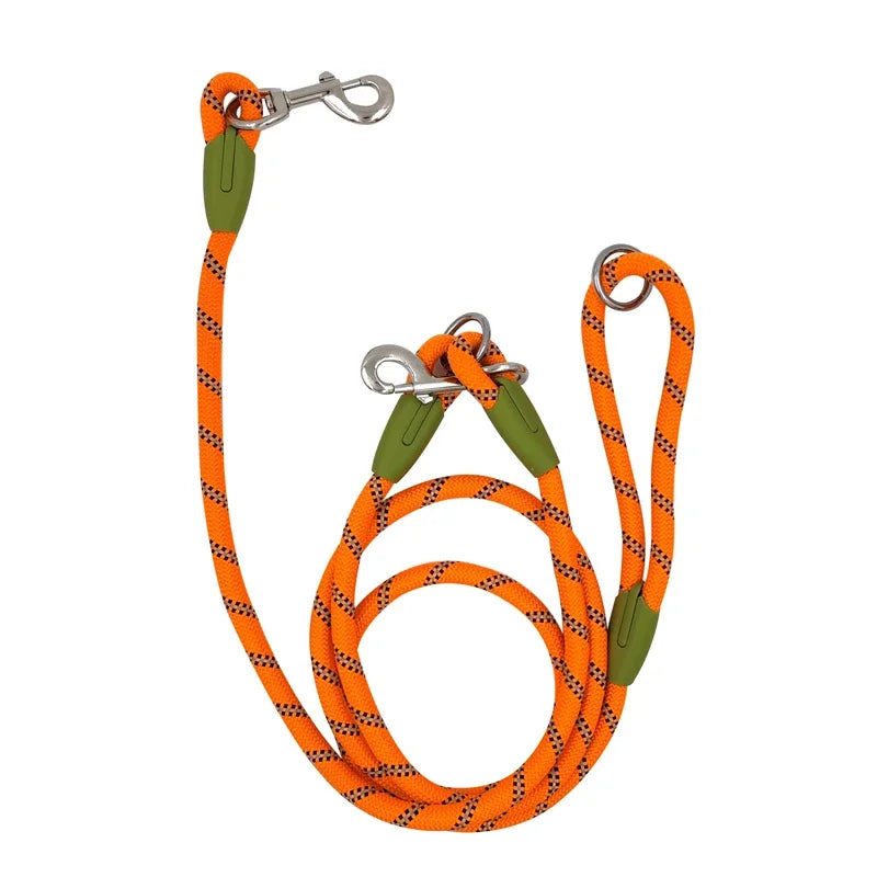 laisse corde mains libres couleur orange