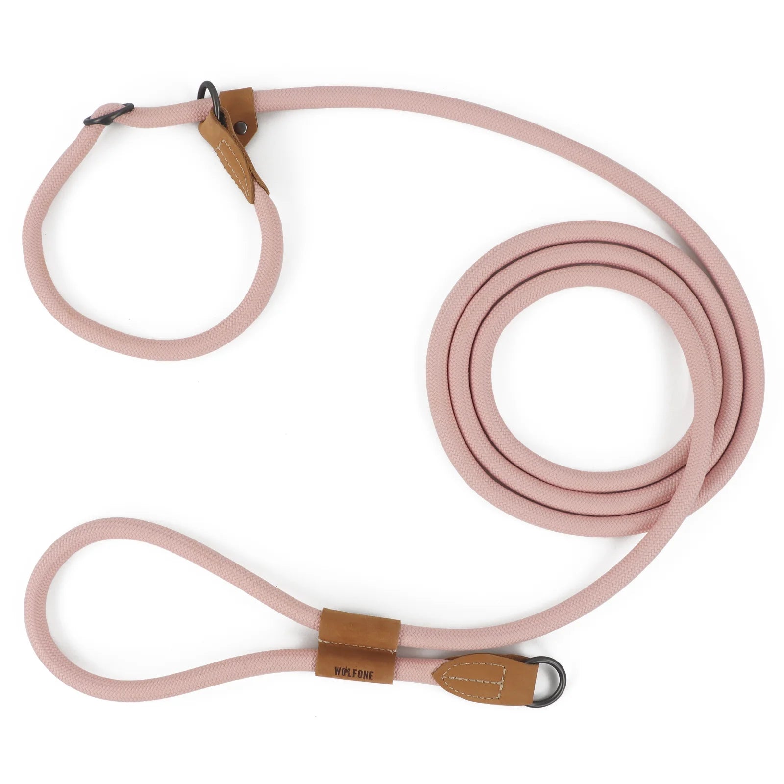 laisse corde nylon lasso couleur uni rose