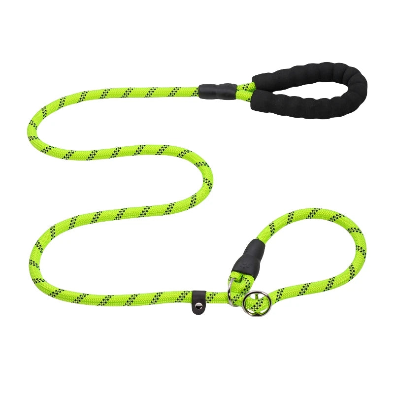 laisse lasso corde poignee rembourree couleur vert