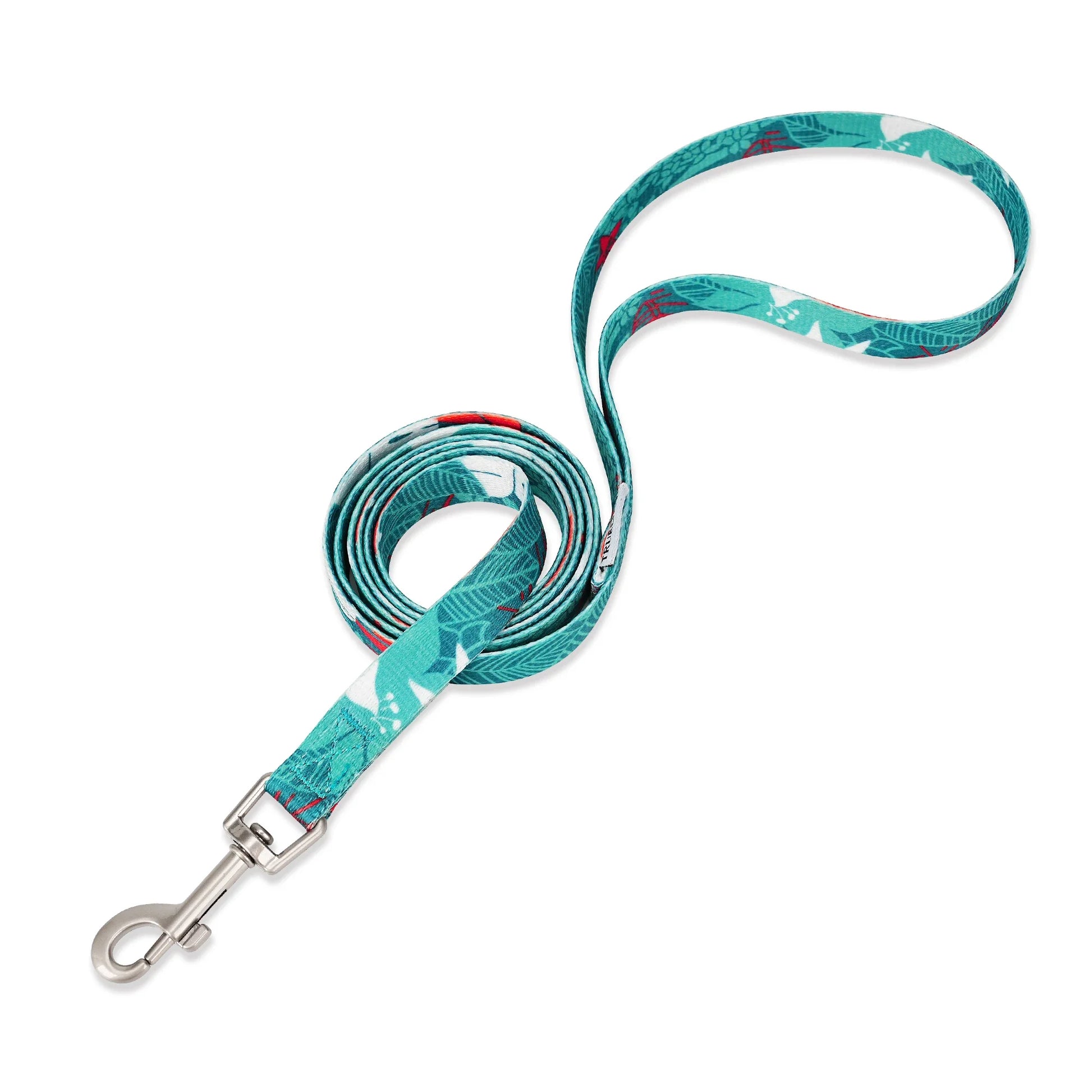 laisse nylon a motif camouflage bleu