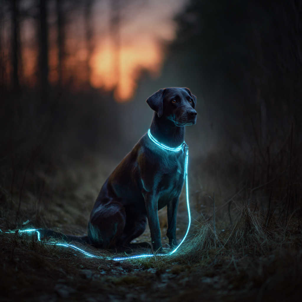 Laisse lumineuse et laisse réfléchissante : sécurité, visibilité et élégance de nuit