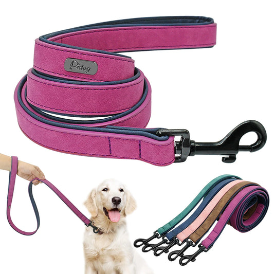 laisse pour chien en cuir souple