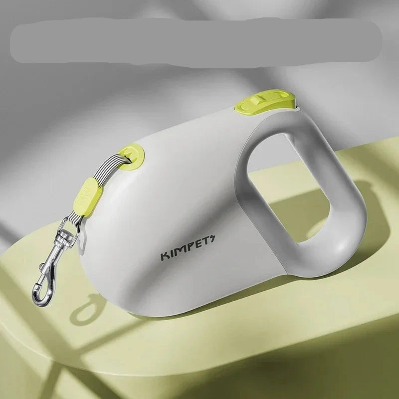 Laisse nylon enrouleur design blanc