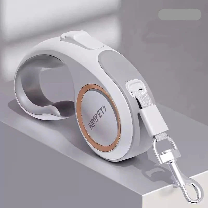 Laisse nylon enrouleur design blanc neige