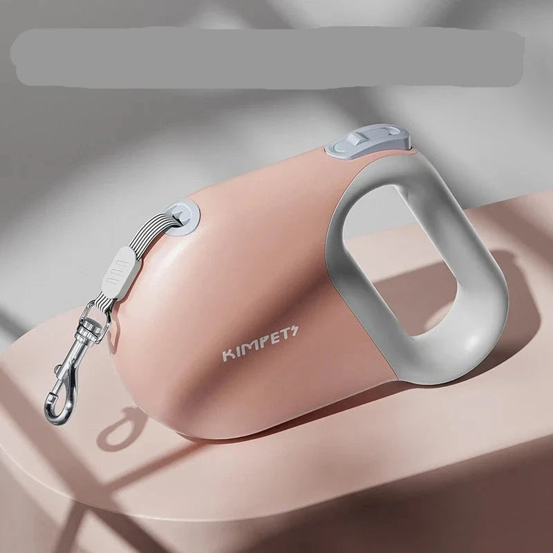 Laisse nylon enrouleur design rose