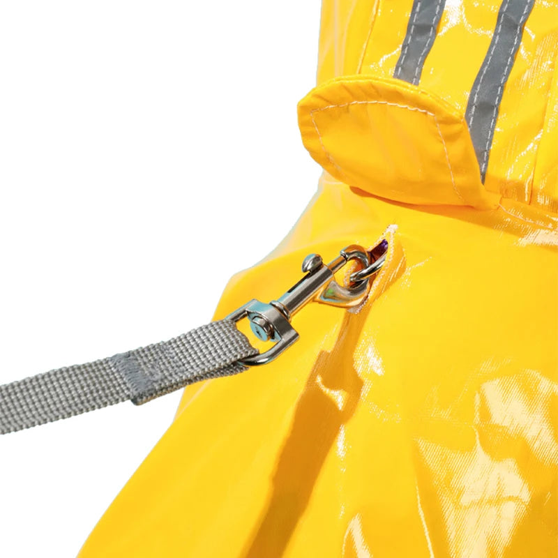 Manteau de pluie impermeable pour chien attache
