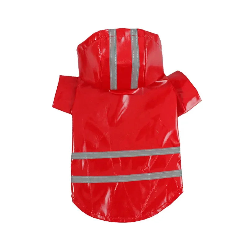 Manteau de pluie impermeable pour chien rouge