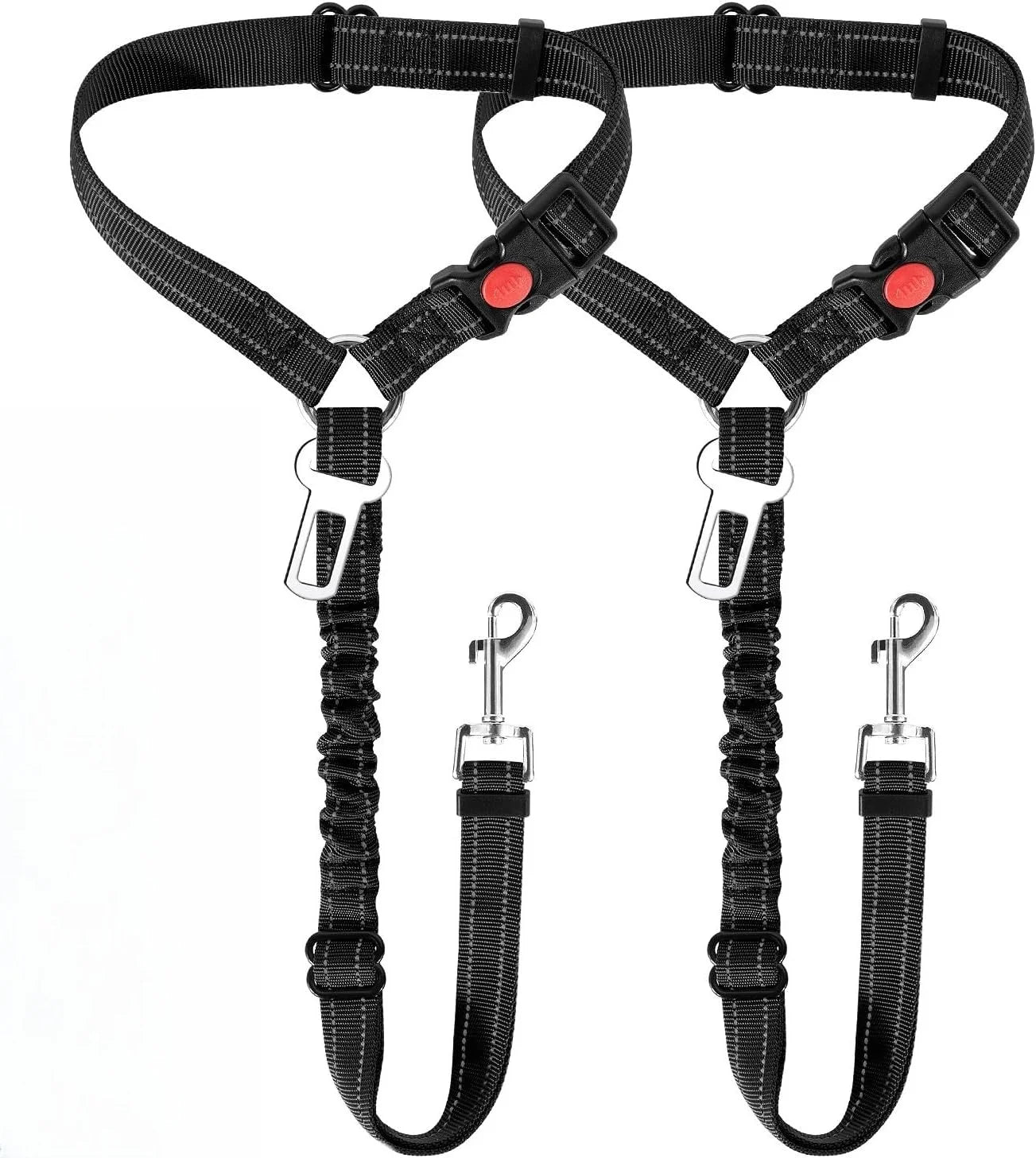 ceinture de sécurité élastique pour voiture 2 ceintures