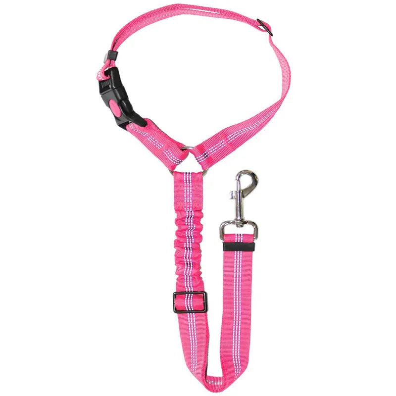 ceinture securite elastique rose