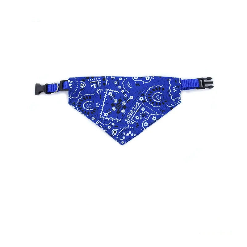 collier ajustable bandana bleu