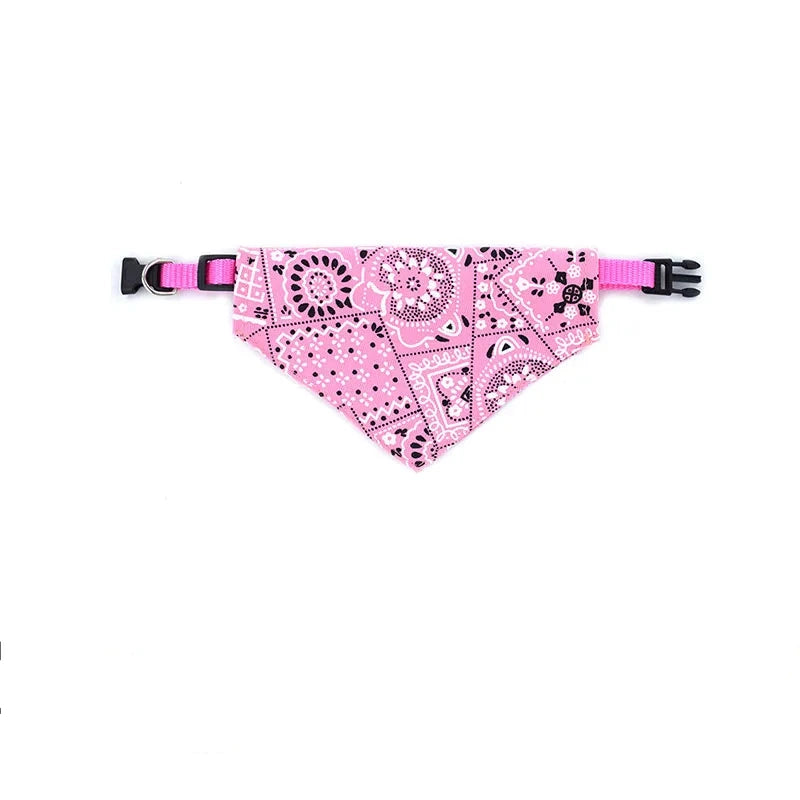 collier ajustable bandana rose clair