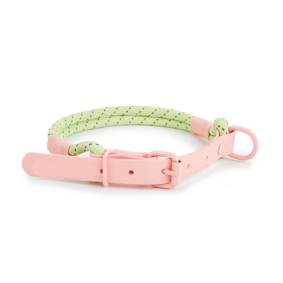 collier corde vert et rose