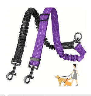 coupleur de laisse elastique violet