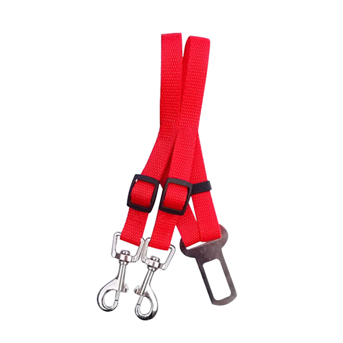 double ceinture de securite nylon rouge