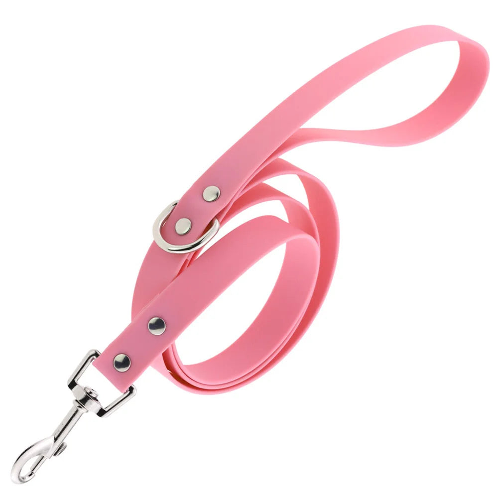 laisse PVC 1,20m rose
