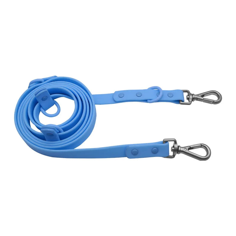laisse PVC imperméable bleu ciel