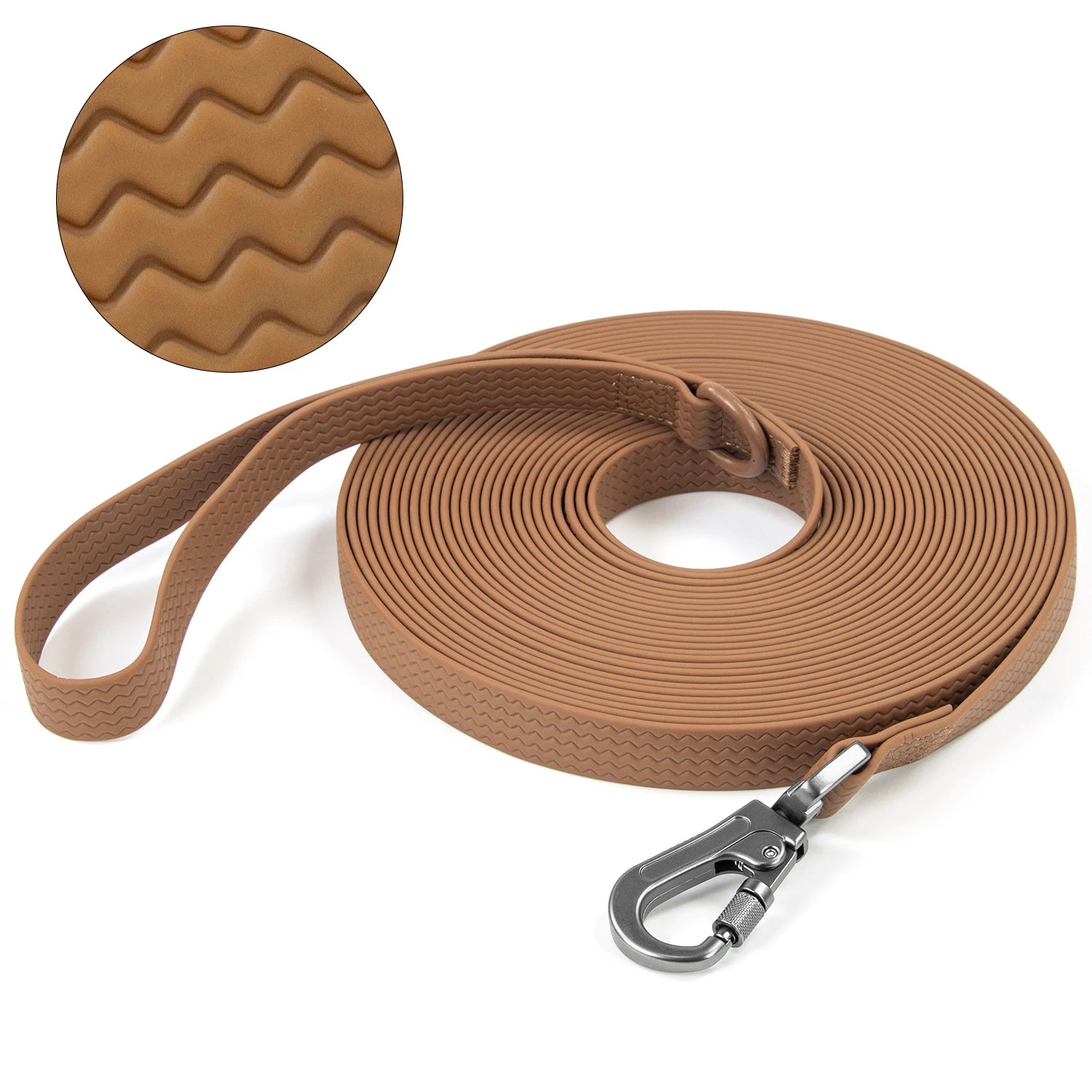 laisse PVC impermeable chocolat