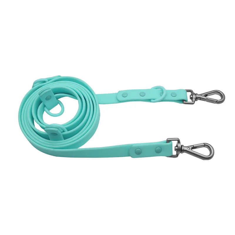 laisse PVC imperméable turquoise