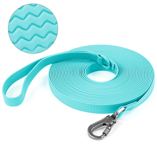 laisse PVC impermeable turquoise