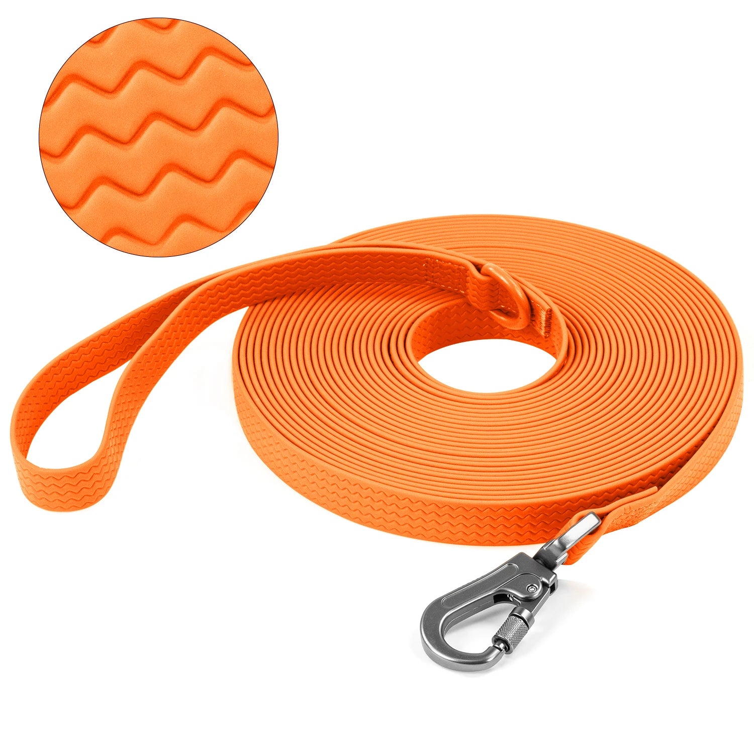 laisse PVC longe orange