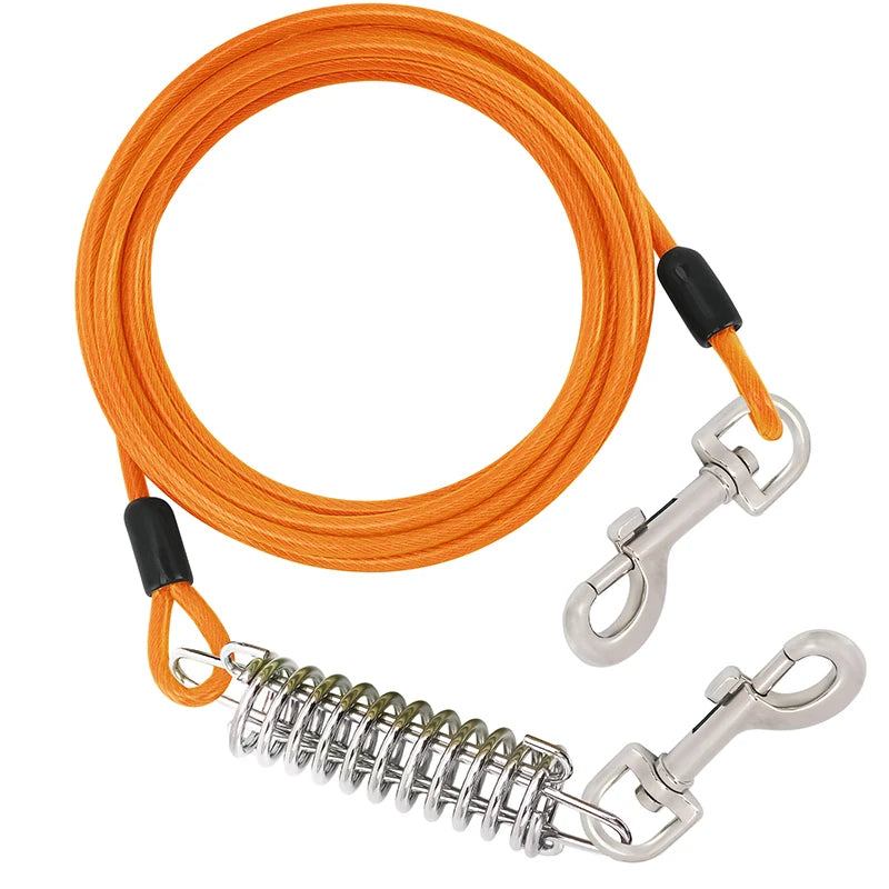 laisse cable amortisseur orange