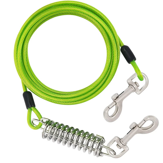 laisse cable amortisseur vert