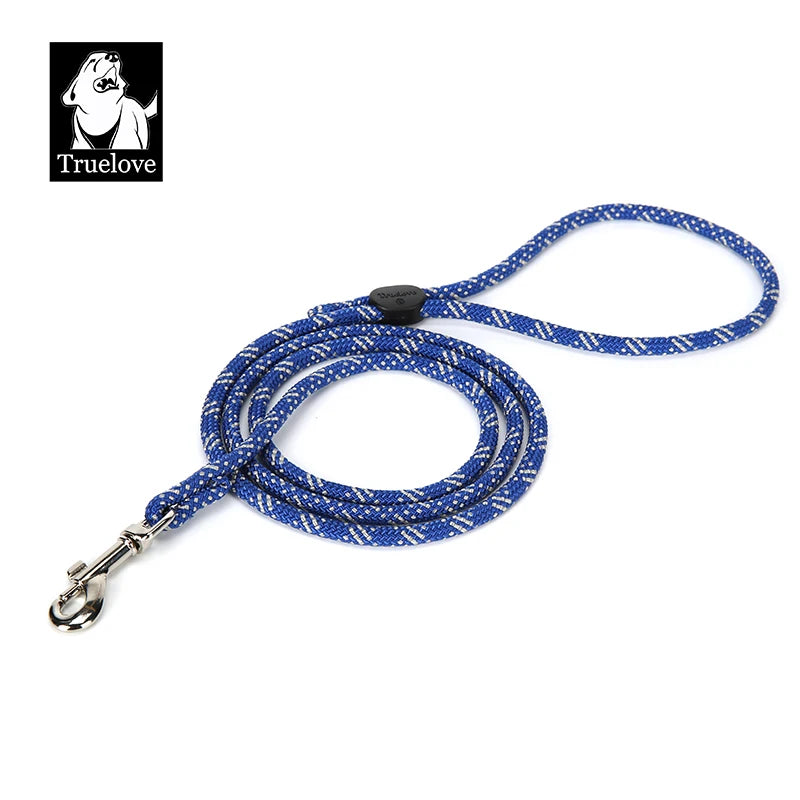 laisse corde 1,20m reflechissante bleu fonce