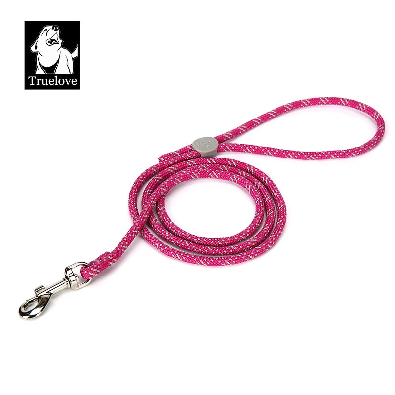 laisse corde 1,20m reflechissante fuchsia