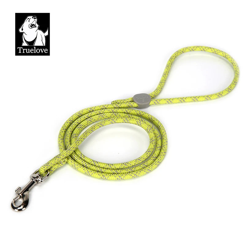 laisse corde 1,20m reflechissante jaune