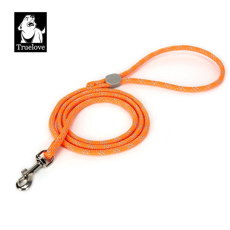 laisse corde 1,20m reflechissante orange