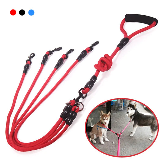 laisse corde 2, 3 ou 4 chiens
