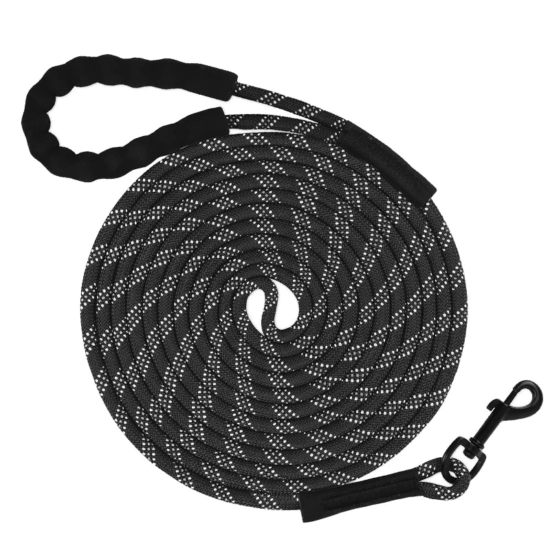 laisse corde longe noir