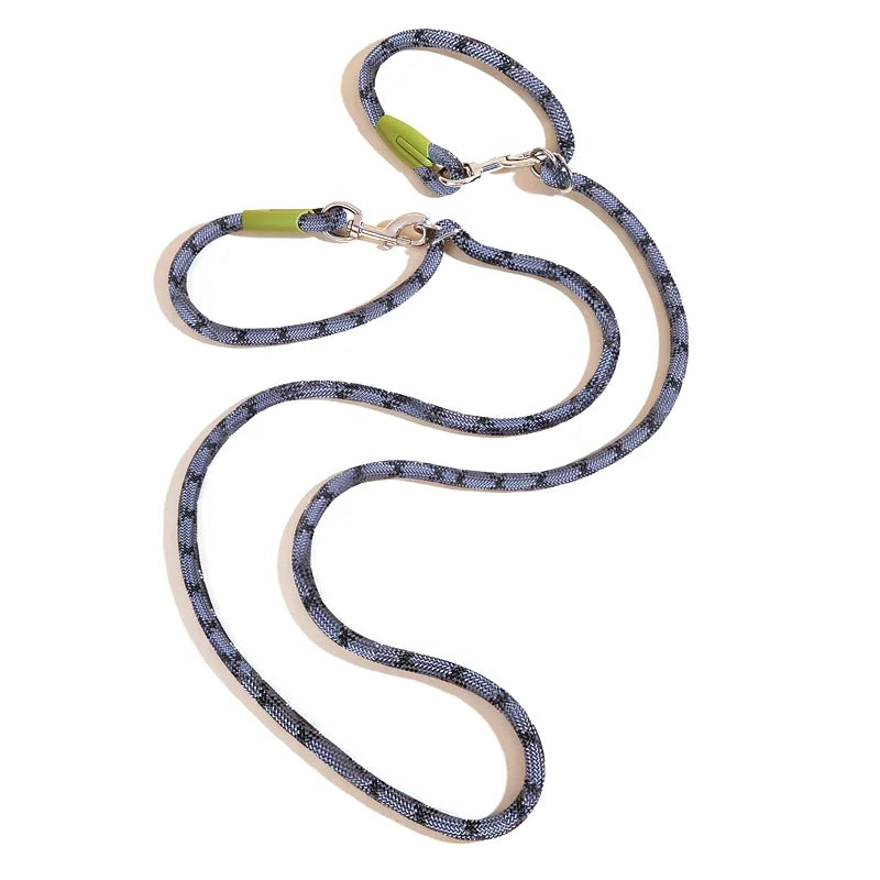 laisse corde mains libres couleur gris noir