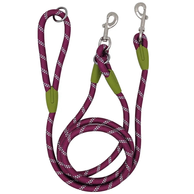 laisse corde mains libres couleur violet