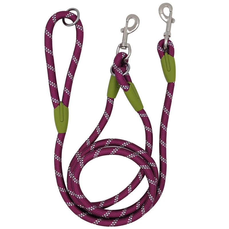 laisse corde mains libres violet