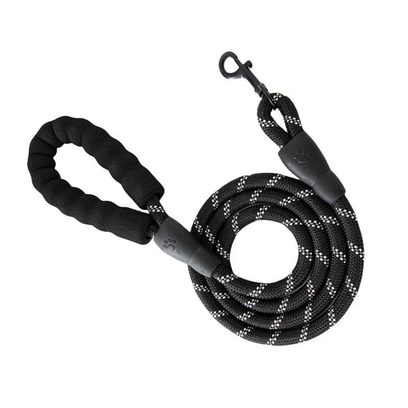 laisse corde poignee en mousse couleur noir
