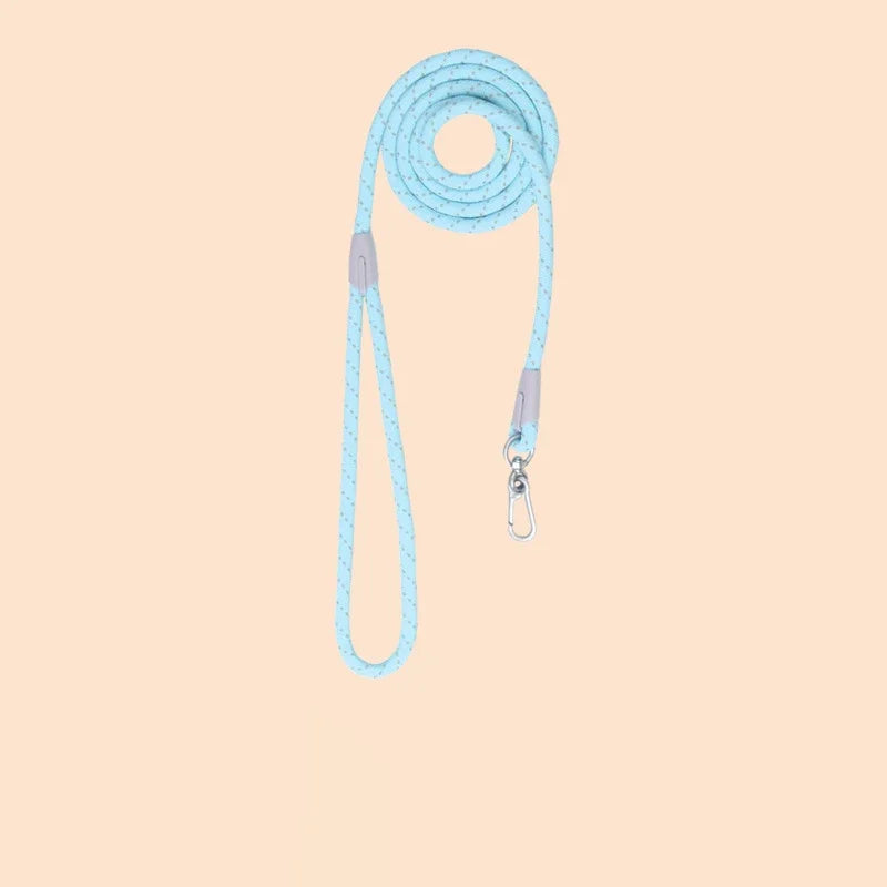 laisse corde réfléchissante bleu ciel