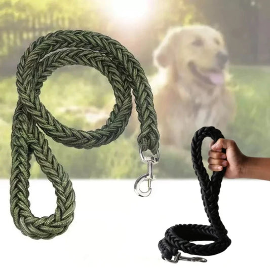 laisse corde tressee solide 1,15m 