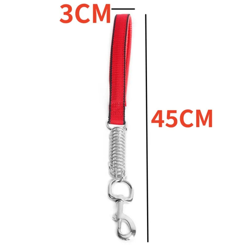 laisse courte nylon amortisseur rouge 3cm