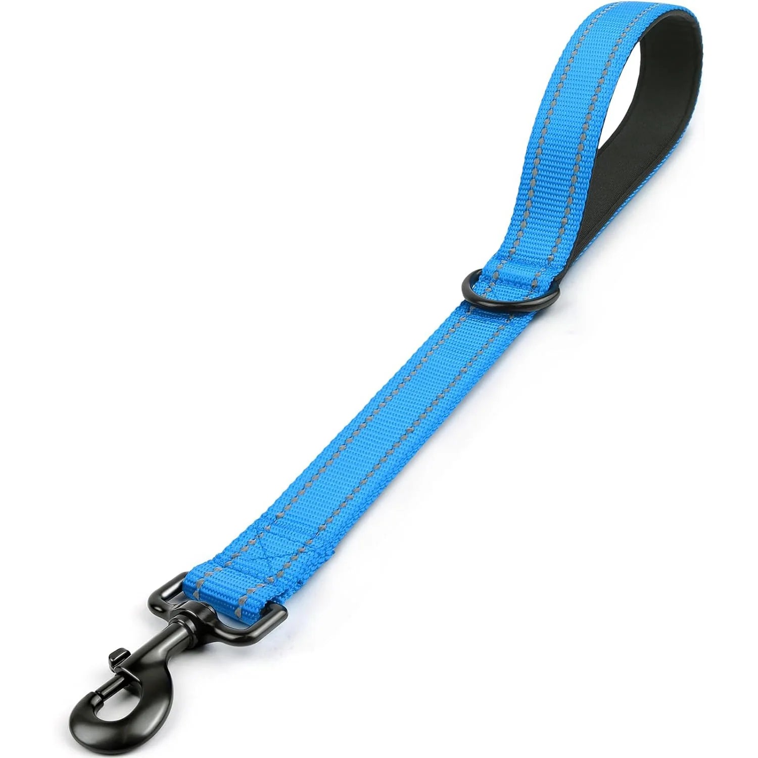 laisse courte nylon bleu