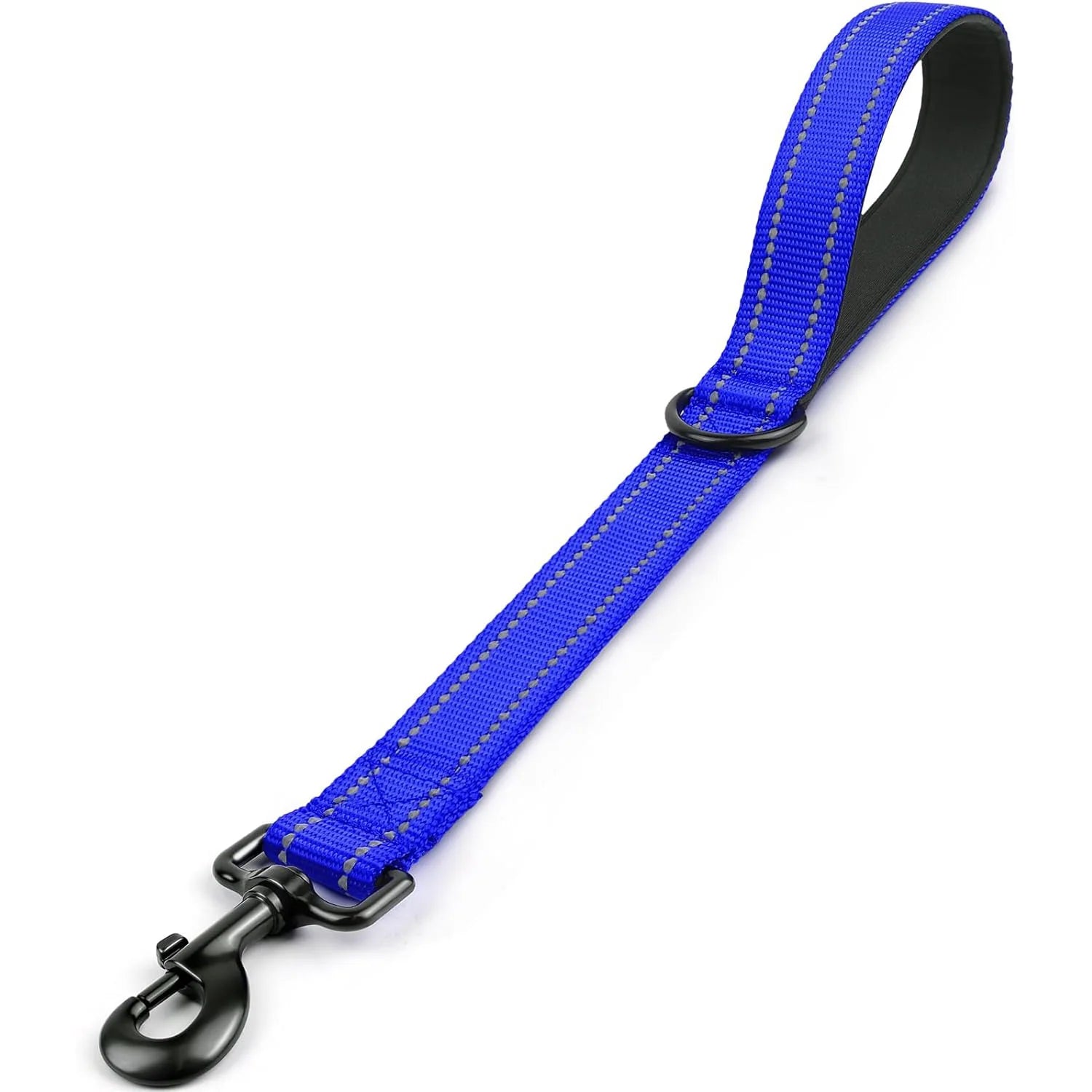laisse courte nylon bleu roi