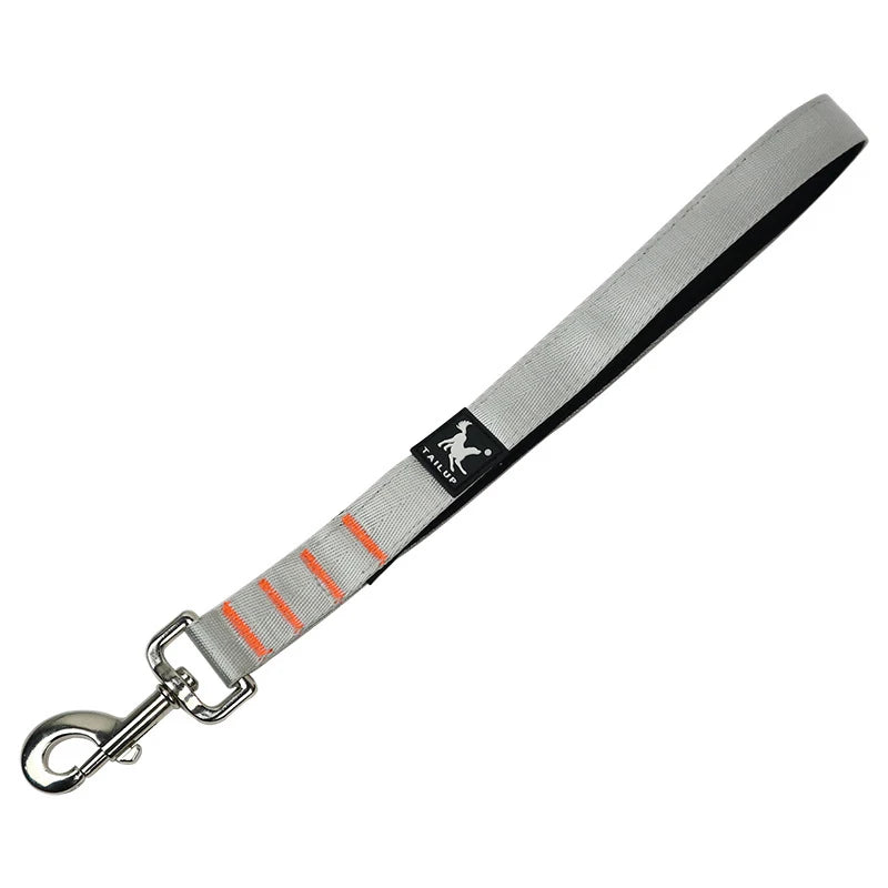 laisse courte nylon gris