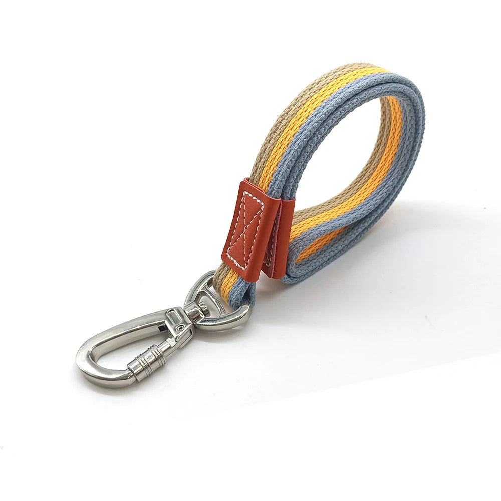 laisse courte nylon jaune
